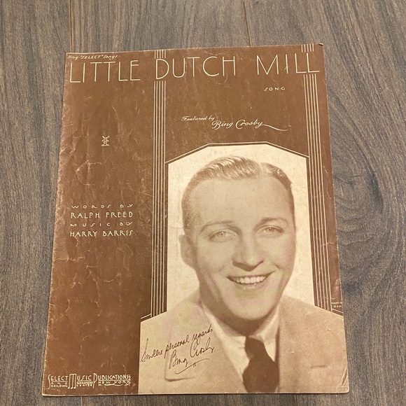 Little Dutch Mill Sheet Music Featuring Bing Crosby - Brown Cover